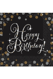 Luncheon Napkins - Happy Birthday! Sparkling Celebration (16ct.)