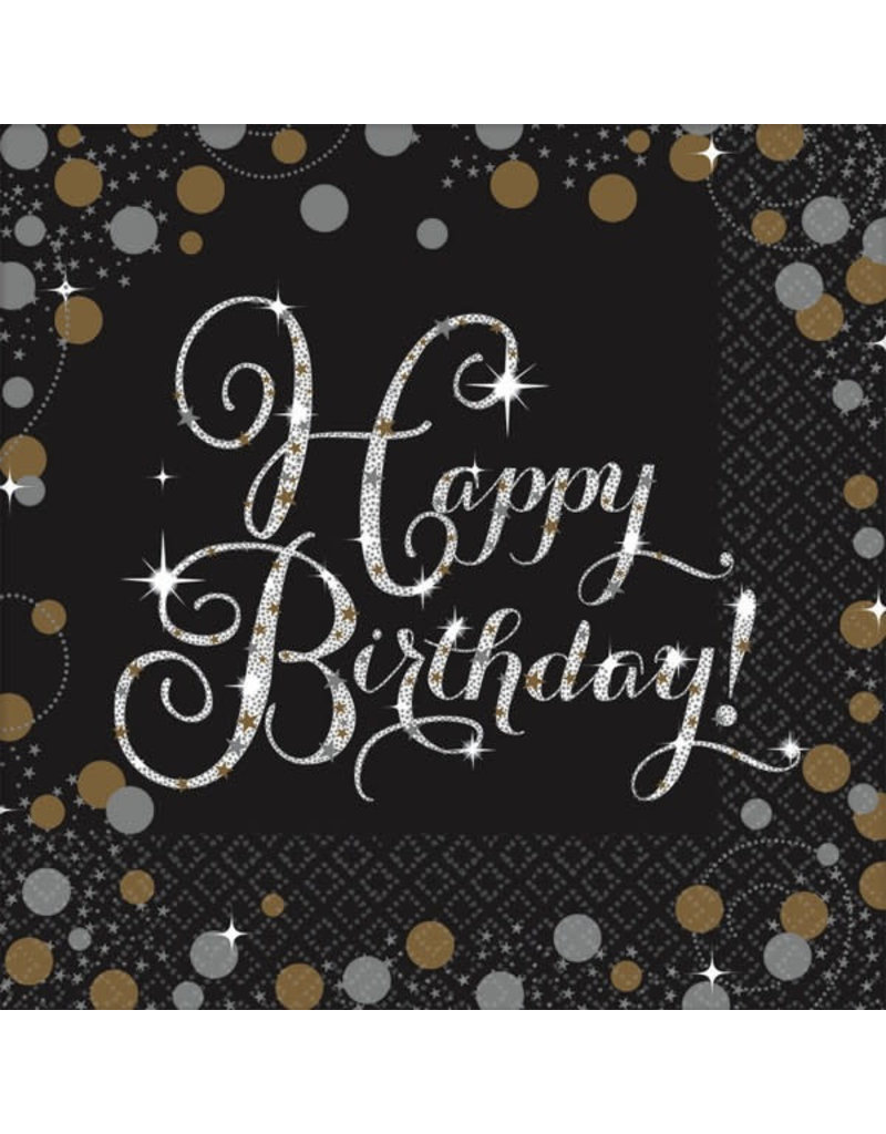 Luncheon Napkins - Happy Birthday! Sparkling Celebration (16ct.)