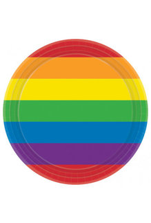 7” Round Plates: Rainbow (8ct)