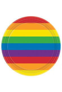 9” Round Plates: Rainbow (8ct)