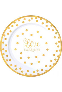 10" Premium Plastic Plates - Love (10ct.)