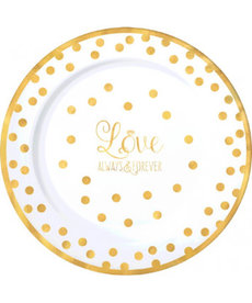 10" Premium Plastic Plates - Love (10ct.)