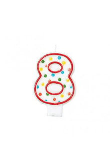 Amscan Polka Dots Flat Molded Candle