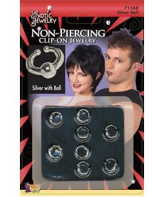 Body Ball Ring Non-Piercings: Silver (8pk.)