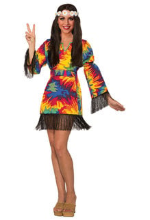 Adult Hippie Tie Dye Dress Costume