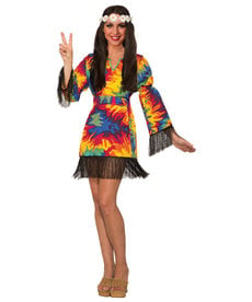 Adult Hippie Tie Dye Dress Costume