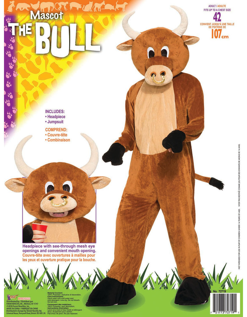 Adult Brutus the Bull Mascot Costume