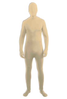 Adult Beige Disappearing Man Bodysuit