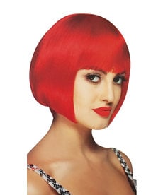 Deluxe Neon Red  Sassy Wig