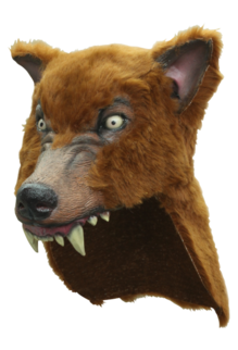 Brown Wolf Helmet Mask