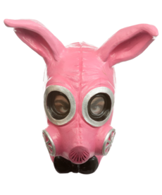 Kinky Bunny Gas Latex Mask: Pink