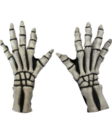 Large Skeleton Gloves: White