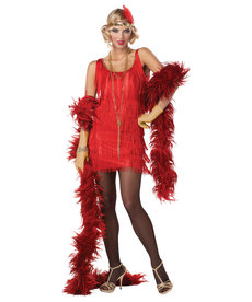California Costumes Adult Fashion Flapper Costume (Red or Black)