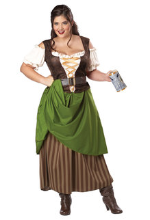 California Costumes Women's Plus Size Tavern Maiden Costume