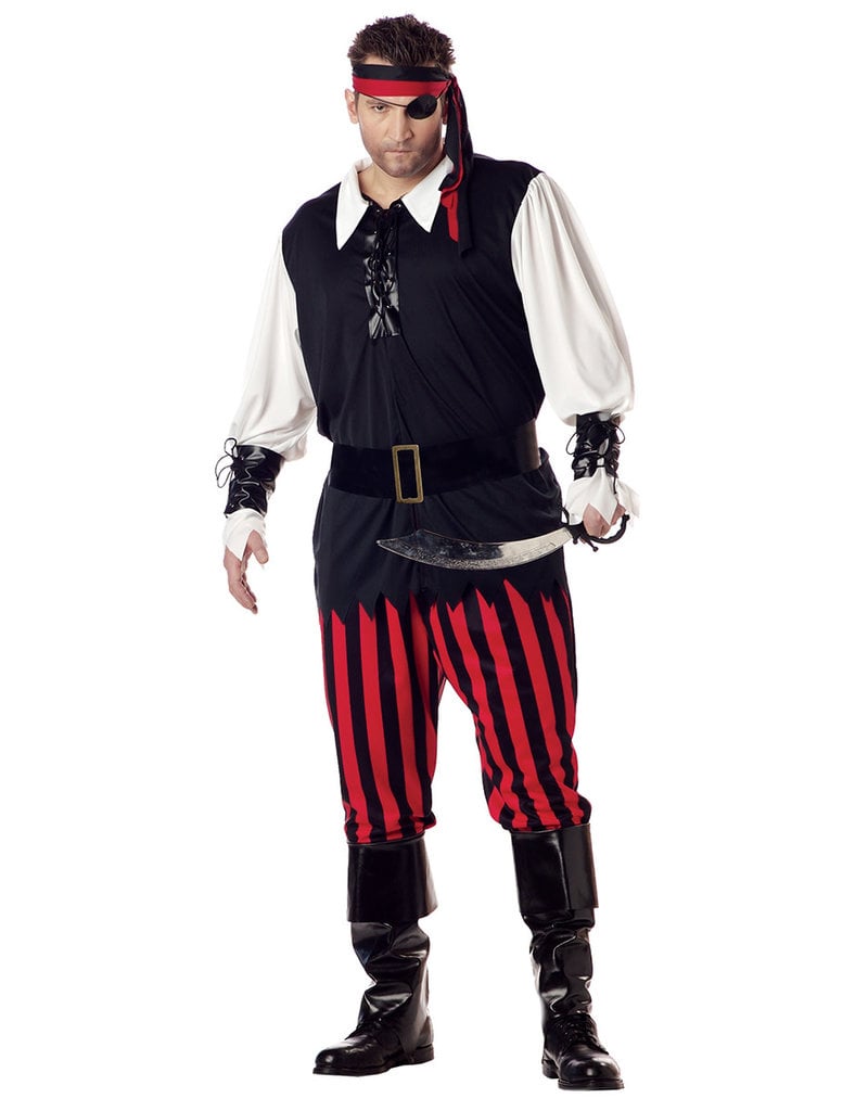 California Costumes Men's Plus Size Cutthroat Pirate Costume