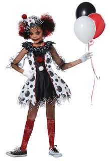 California Costumes Girl's Kids Creepy Clown Girl Costume