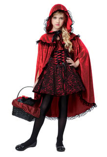 California Costumes Girl's Kids Deluxe Red Riding Hood Costume