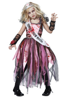 California Costumes Zombie Prom Queen: Kids Size Costume