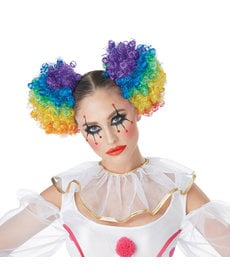 California Costumes Clown Puffs Wig: Rainbow