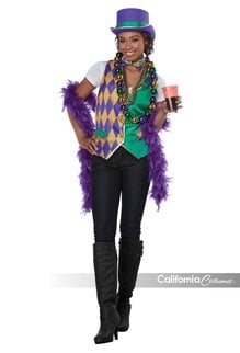 California Costumes Mardi Gras Vest Kit: Women's