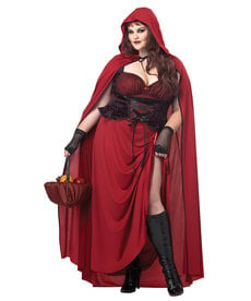 California Costumes Women's Plus Size Dark Red Riding Hood Costume