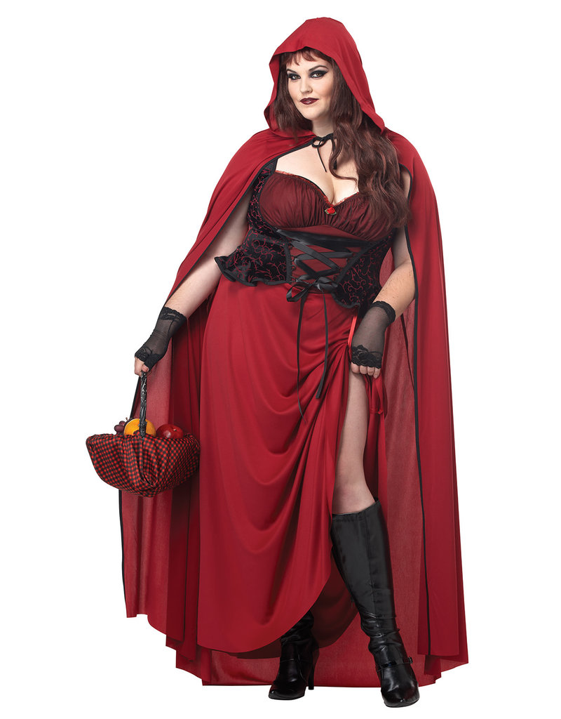 California Costumes Women's Plus Size Dark Red Riding Hood Costume