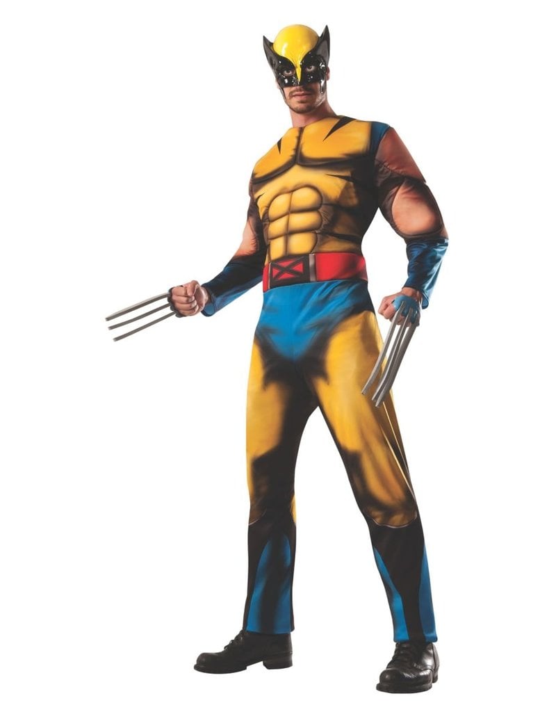 Rubies Costumes Men's Deluxe Wolverine Costume with Muscle Chest