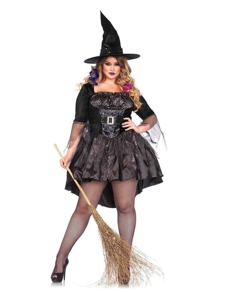 Leg Avenue Women's Plus Size Black Magic Mistress Costume