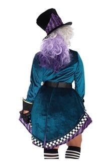 Leg Avenue Women's Plus Size Delightful Hatter Costume