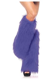 Leg Avenue Furry Leg Warmers: Purple - Adult Size