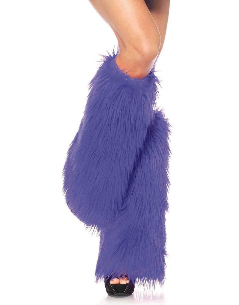 Leg Avenue Furry Leg Warmers: Purple - Adult Size