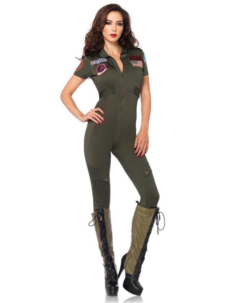 Leg Avenue Women's Top Gun Flight Suit Costume