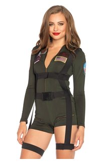 Leg Avenue Women's Top Gun Romper Costume