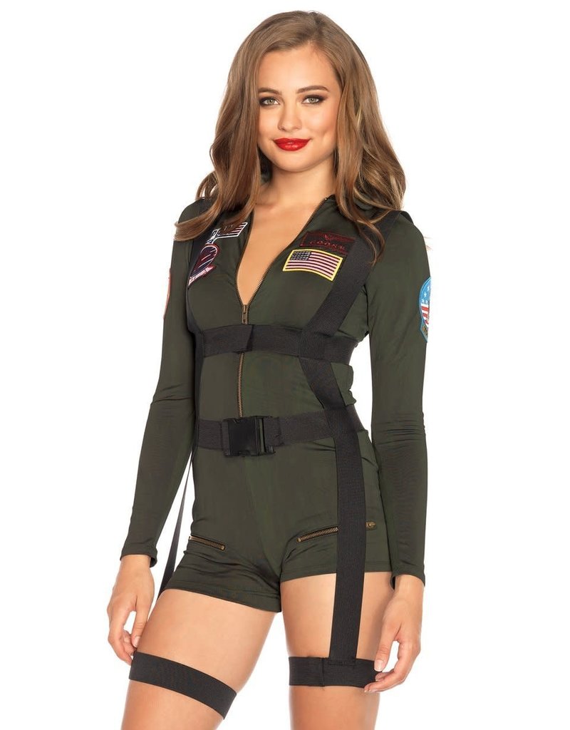 Leg Avenue Women's Top Gun Romper Costume