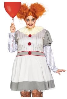 Leg Avenue Women's Plus Size Creepy Clown Costume
