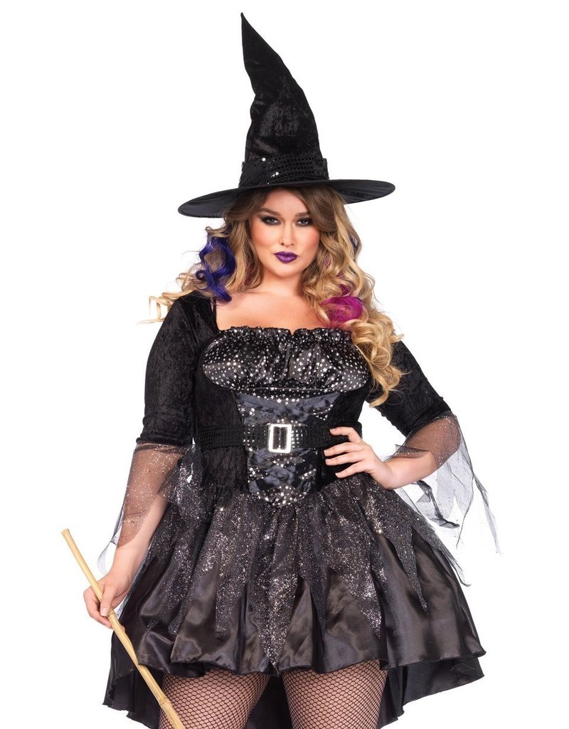 Leg Avenue Women's Plus Size Black Magic Mistress Costume