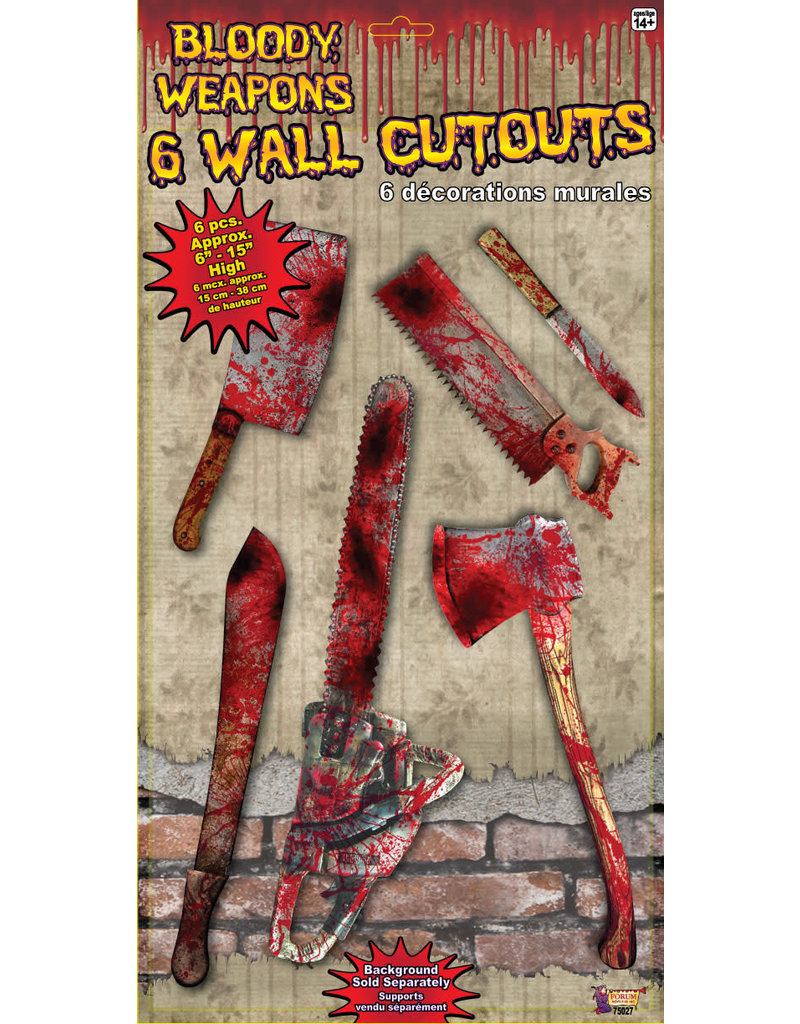 Cutouts - Bloody Weapons (6pc.)