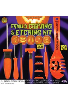 Fun World Costumes Family Pumpkin Carving & Etching Kit (20pc.)