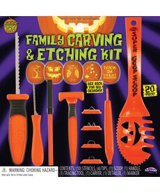Fun World Costumes Family Pumpkin Carving & Etching Kit (20pc.)