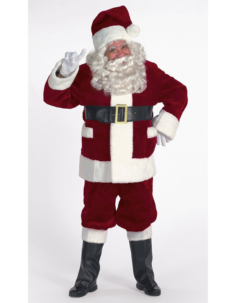Halco Holidays Burgundy Deluxe Santa Suit w/ Outside Pockets