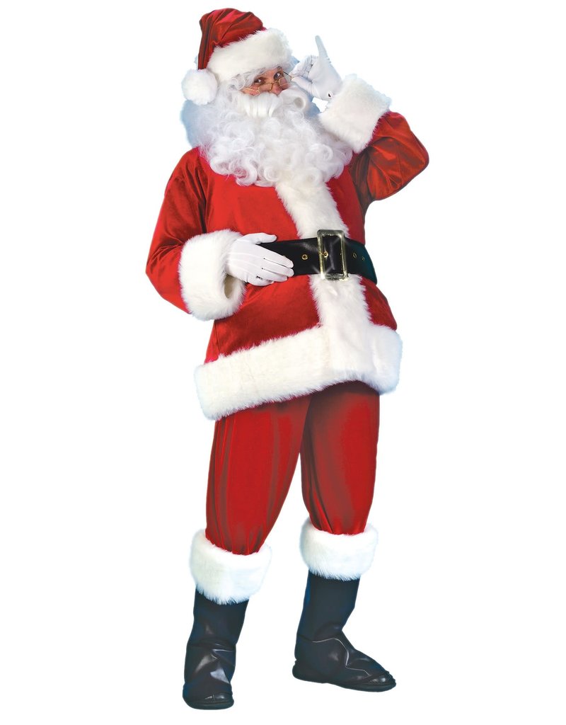 Fun World Costumes Deluxe Velour Velvet Santa Suit