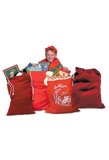 Halco Holidays Santa's Toy Bag - Red Plush