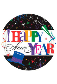 7” Round Plate: Ring In The New Year (60ct.)
