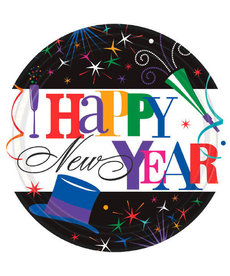 7” Round Plate: Ring In The New Year (60ct.)