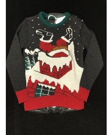 Women's Sweater: Chimney Santa