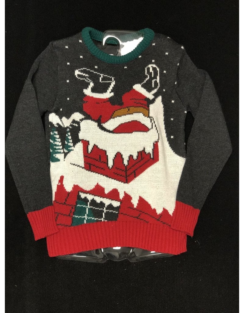 Women's Sweater: Chimney Santa