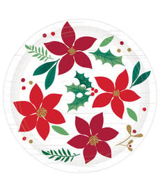 7'' Round Plates: Christmas Wishes (8ct.)