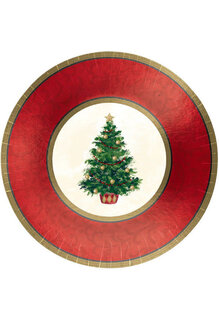 7'' Metallic Plates: Classic Christmas Tree (8ct.)
