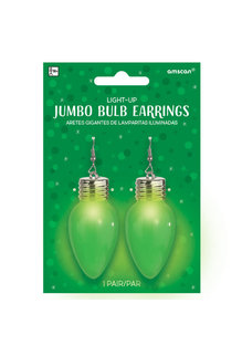 Jumbo Bulb Earrings: Green
