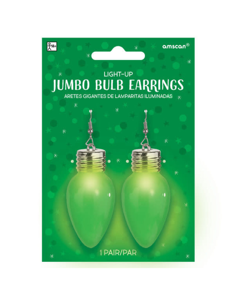 Jumbo Bulb Earrings: Green